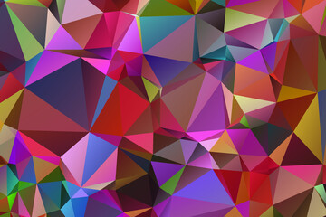 Colorful vector Low poly crystal background. Polygon design pattern. Low poly illustration, low polygon background.