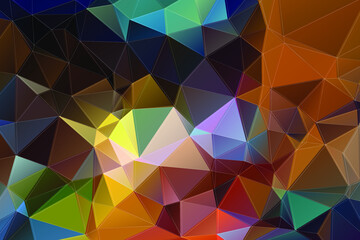Colorful vector Low poly crystal background. Polygon design pattern. Low poly illustration, low polygon background.