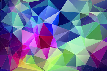 Colorful vector Low poly crystal background. Polygon design pattern. Low poly illustration, low polygon background.