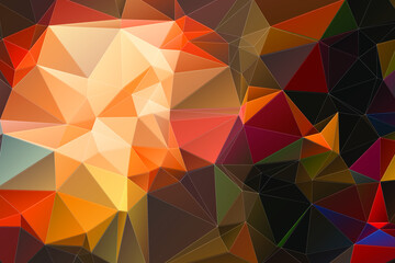 Colorful vector Low poly crystal background. Polygon design pattern. Low poly illustration, low polygon background.