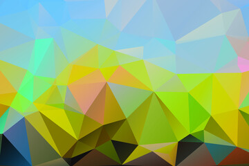 Colorful abstract geometric background with triangular low poly geometric background consisting of triangles of different sizes and colors