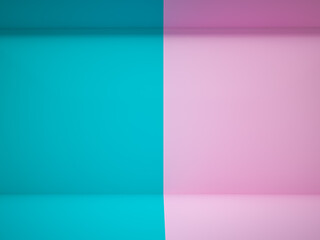 Obraz premium Blue and pink color differant on background.balance concept.minimalist concept.