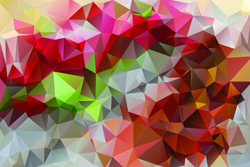 Geometric colorful background with triangular polygons. Abstract design. low poly Vector illustration.