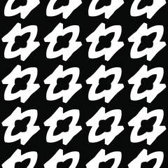  vector seamless pattern with triangular elements. abstract ornament for wallpapers and backgrounds. Black and white colors.