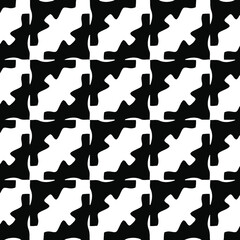  vector seamless pattern with triangular elements. abstract ornament for wallpapers and backgrounds. Black and white colors.
