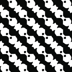  vector seamless pattern with triangular elements. abstract ornament for wallpapers and backgrounds. Black and white colors.
