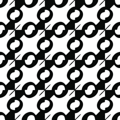  vector seamless pattern with triangular elements. abstract ornament for wallpapers and backgrounds. Black and white colors.