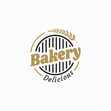 Bakery logo vector design template for business. Bakery shop design premium 
