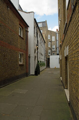 Narrow, historic Grotto Passage in Marylebone, London