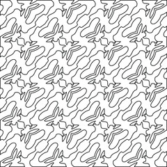 Vector geometric pattern. Repeating elements stylish background abstract ornament for wallpapers and backgrounds. Black and white colors.