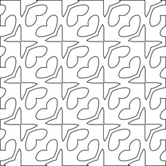 Vector geometric pattern. Repeating elements stylish background abstract ornament for wallpapers and backgrounds. Black and white colors.