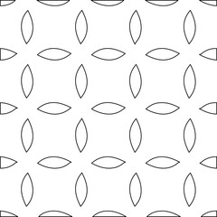 Vector geometric pattern. Repeating elements stylish background abstract ornament for wallpapers and backgrounds. Black and white colors.