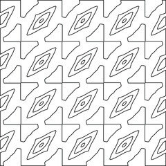 Vector geometric pattern. Repeating elements stylish background abstract ornament for wallpapers and backgrounds. Black and white colors.