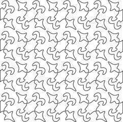 Vector geometric pattern. Repeating elements stylish background abstract ornament for wallpapers and backgrounds. Black and white colors.