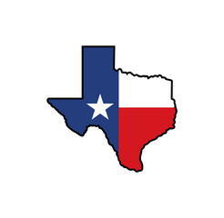 Texas map with flag design illustration vector eps format , suitable for your design needs, logo, illustration, animation, etc.