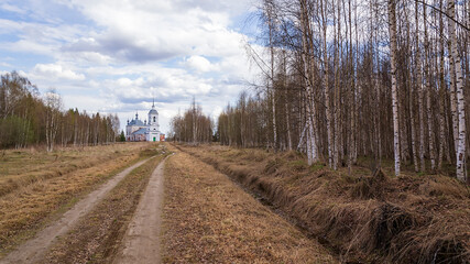 landscape ancient Orthodox church