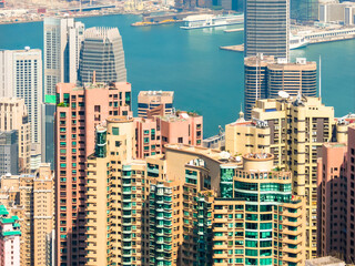 Fototapeta na wymiar Hong Kong skyscrapers, Central District Hong Kong