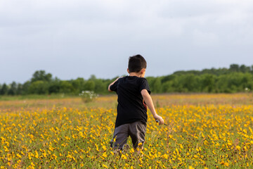 Fototapeta premium child in the field
