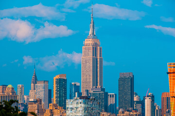 Fototapeta na wymiar New York City midtown Manhattan skyline view over Hudson River, New York, USA