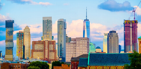 Beautiful view of New York City skyline.