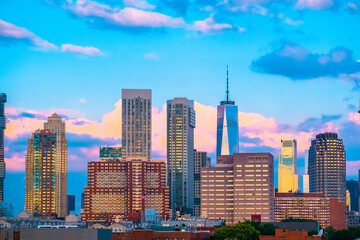 Beautiful view of New York City skyline.