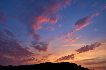 twilight  with beauty color clouds