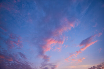 Fototapeta na wymiar twilight with beauty color clouds