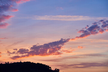 twilight  with beauty color clouds