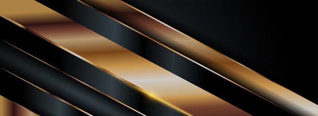 Modern Dark Background and Golden Element Combination Background Design.