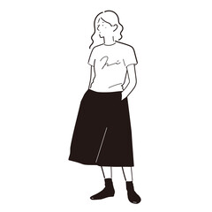 ラフな格好の女性