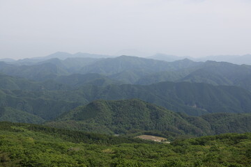 日本の岡山県新見市の大佐山の美しい風景