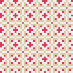 Abstract Cross Pattern generative computational art illustration