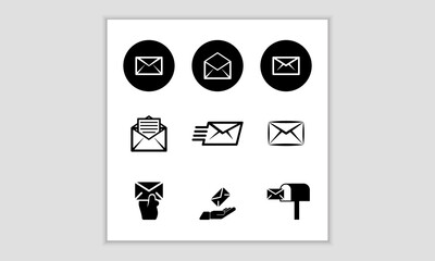Simple set of mail icon. isolated flat icons set.
