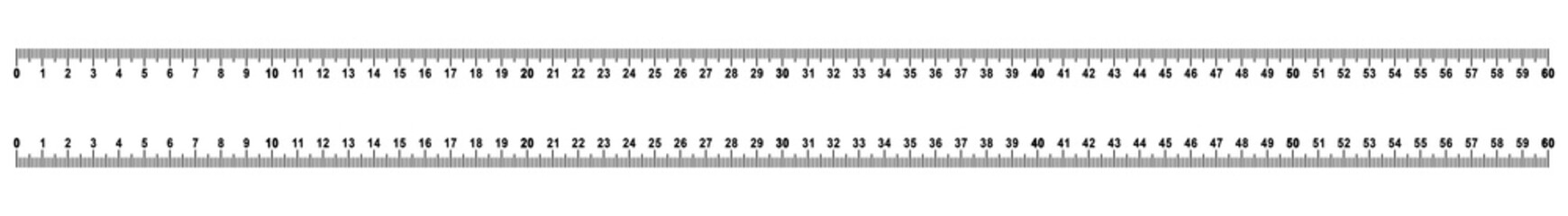 rsmc1 RulerScaleMetricCentimeter rsmc - ruler 0 - 60 cm . measuring tool . ruler scale / length measurement metric centimeter . horizontal - transparent vector illustration . AI10 / EPS10 . g10594 - obrazy, fototapety, plakaty