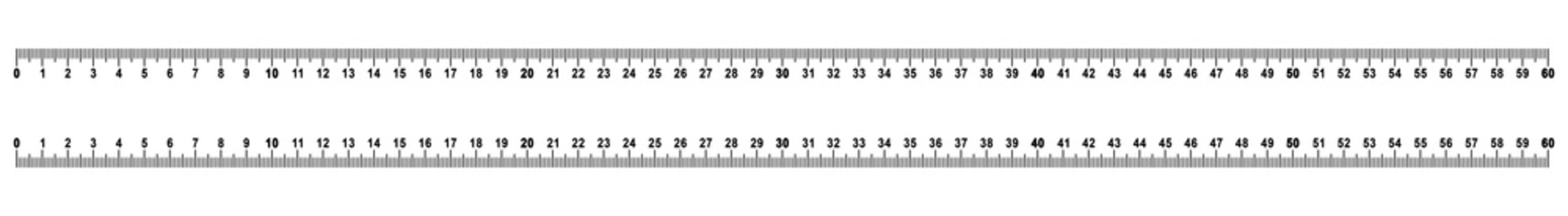 rsmc1 RulerScaleMetricCentimeter rsmc - ruler 0 - 60 cm . measuring tool . ruler scale / length measurement metric centimeter . horizontal - transparent vector illustration . AI10 / EPS10 . g10594