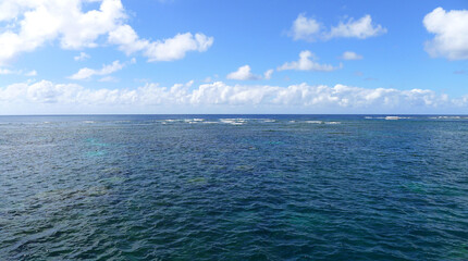 Obraz premium view of the sea from a boat