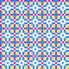 Abstract Cross Pattern generative computational art illustration