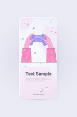 human hands holding wireless gamepad controller game e-sports leisure gaming industry concept