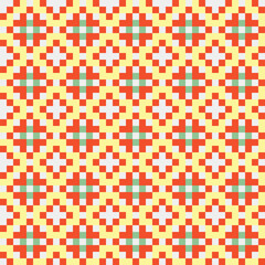 Abstract Cross Pattern generative computational art illustration
