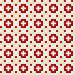 Fototapeta premium Abstract Cross Pattern generative computational art illustration