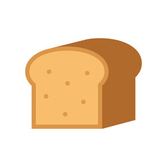 Bread Vector Icon in Flat Style. Bread is a type of baked food, made from flour and water. Vector illustration icon can be used for an app, website, or part of a logo.