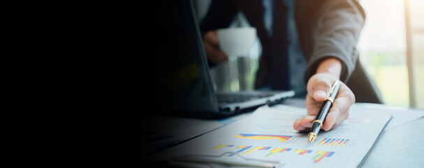 Business people meeting to discuss the situation on the market Successful team leader entrepreneurship .