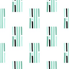 Simple seamless pattern. Green and yellow pastel colors, abstract hand drawn stripes, scandinavian childish minimal geometric collection. Decor textile, wrapping paper wallpaper vector print or fabric