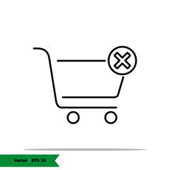Shopping cart icon illustration. Shopping sign symbol. Vector Line Icon EPS 10