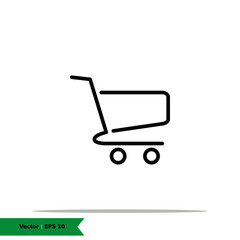 Shopping Cart Icon. Shopping Sign Symbol Logo Templete. Vector Icon EPS 10