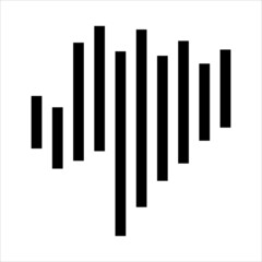 sound wave icon or vector
