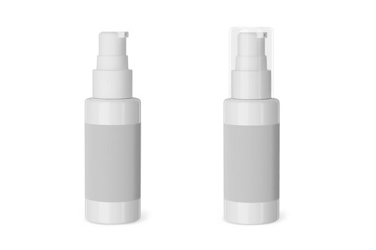 Medical or cosmetic spray mockup. Empty spray bottle mockup. 3d render.