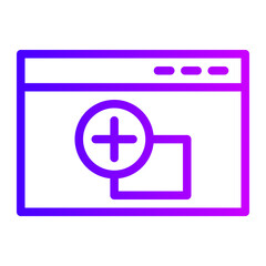 Add the folder icon with gradient color outline style. Suitable for applications, mobile applications, websites, presentations, advertisements, and many more.