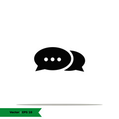 Chat Speech Bubble Icon Vector Logo Template Illustration Design. Vector EPS 10.
