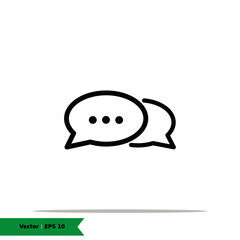 Chat Speech Bubble Icon Vector Logo Template Illustration Design. Vector EPS 10.